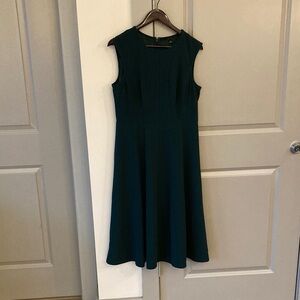 Ann Taylor Dark Green Midi Dress